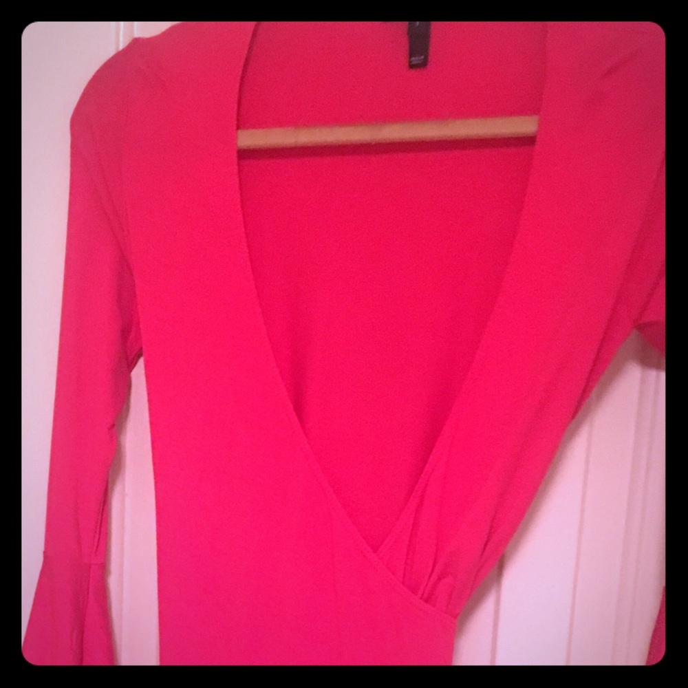 Isabella Oliver Fuschia pink wrap dress